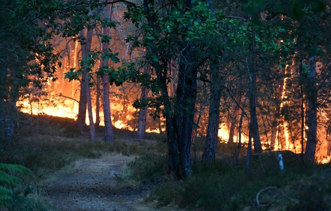 Canadair enviada a combatir el incendio en el bosque de Fontainebleau… Canadair enviada a combatir el incendio en el bosque de Fontainebleau…